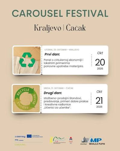 CAROUSEL фестивал у Чачку – нова знања о циркуларној економији и одрживом развоју